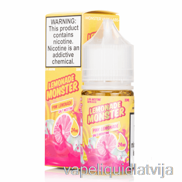 Rozā Limonāde - Limonādes Monstru Sāļi - 30ml 24mg Vape šķidrums